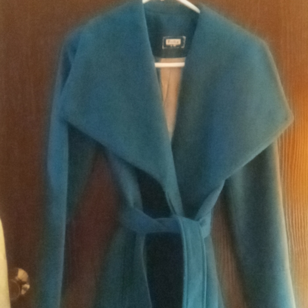 Ladies Teal Dress Coat